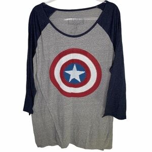 Marvel Captain America baseball T